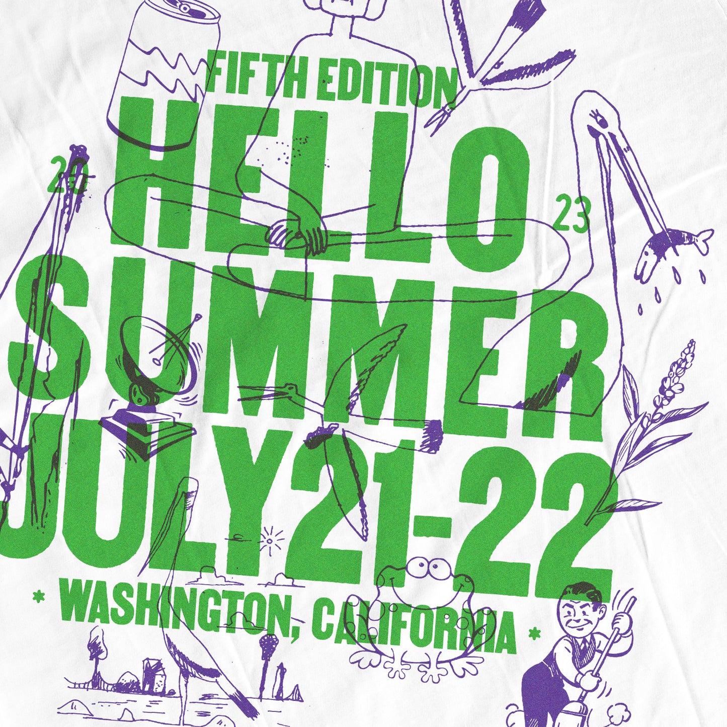 Hello Summer - Green / Purple