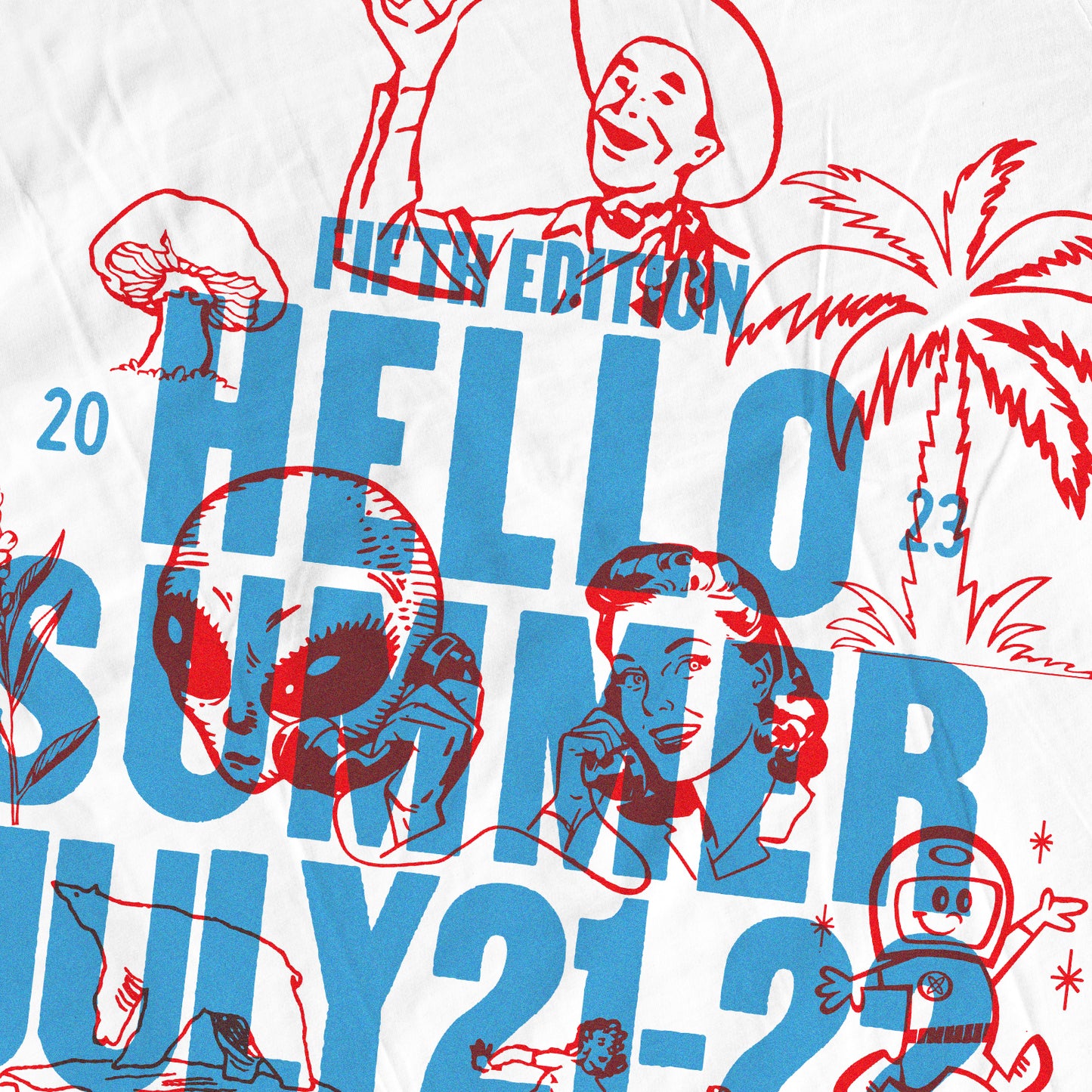 Hello Summer - Blue / Red
