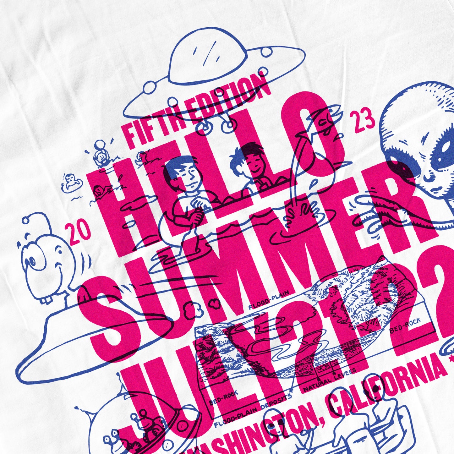 Hello Summer - Pink / Blue