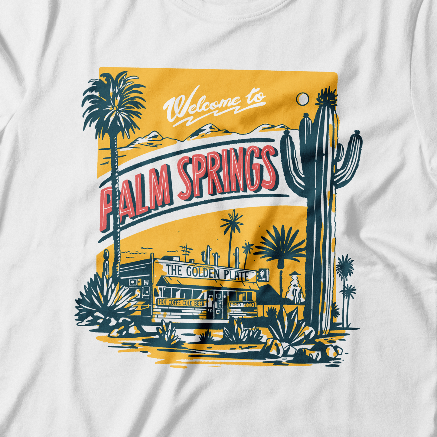 Palm Springs Retro Diner Vintage Style T-Shirt