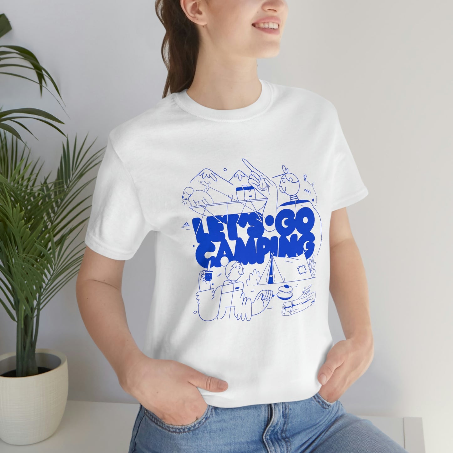 Let's Go Camping" Illustrated T-Shirt