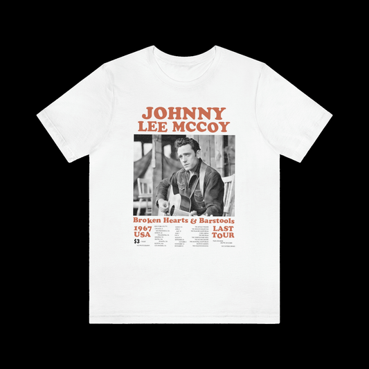 Johnny Lee McCoy Heartbreaks and Barstools 1967 Tour T-Shirt